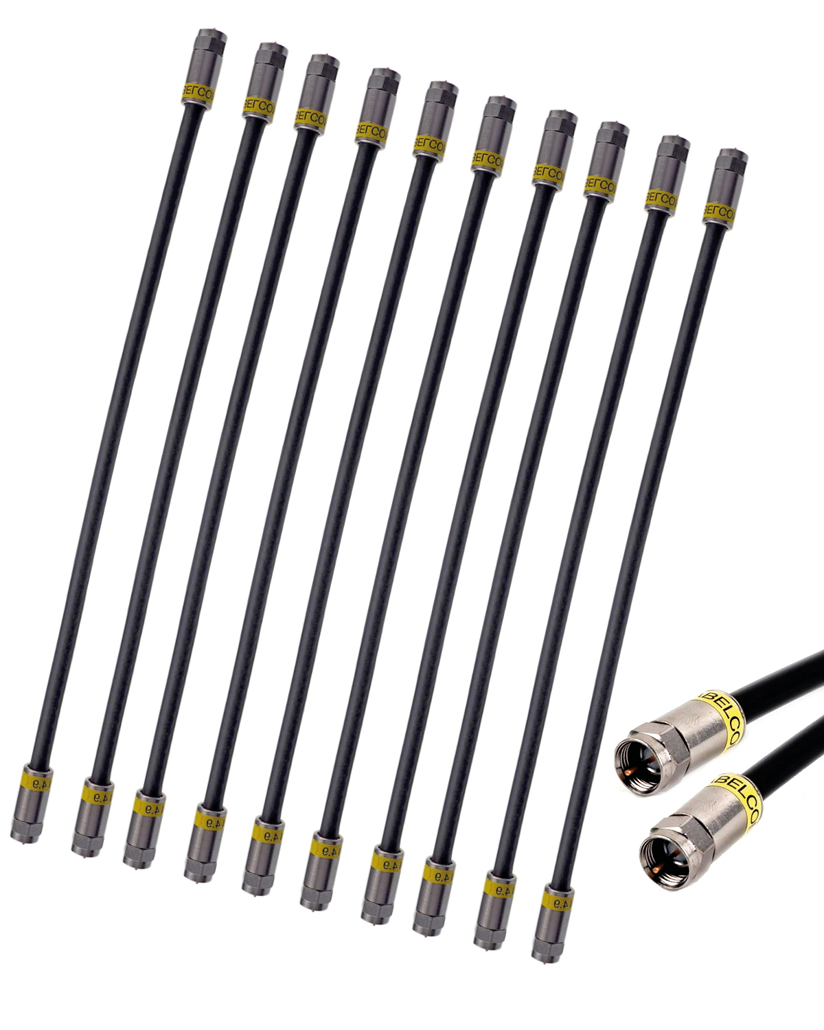 30 cm - 40 cm cable de puente, cable de conexión F, cable de conexión conector F en conector F - Imagen 7 de 9
