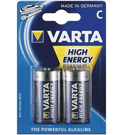 Varta® Batterie powerful Alkaline (Alkali Baby) LR 14 VHE (C) 1,5V, 2er Pack in Blister
