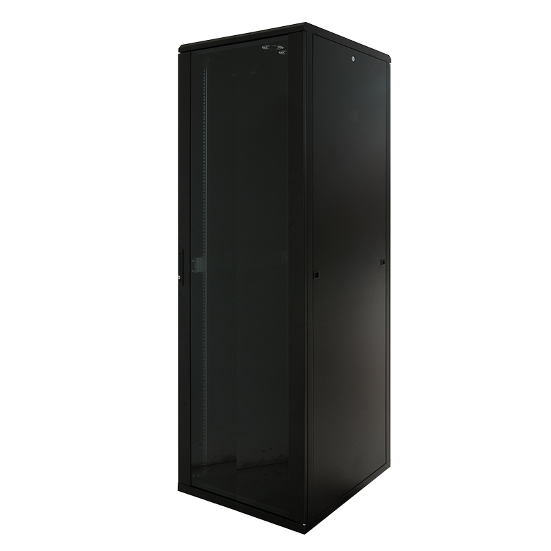 19" Netzwerk Standschrank, 42HE, 800 x 800 mm, schwarz