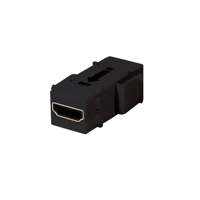 HDMI-Keystone-Verbinder, A/F zu HDMI A/F, 4K/30 Hz, Verstärker, schwarz