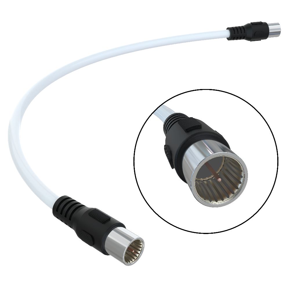 F-Quick Stecker 35cm Verbindungskabel / Jumperkabel 4fach geschirmt