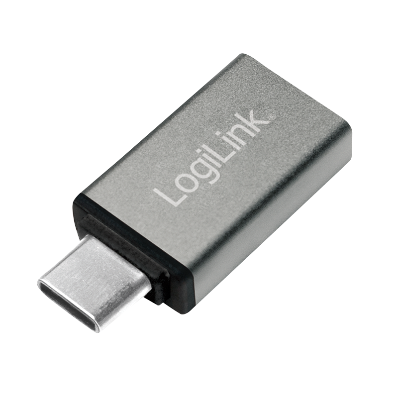 USB 3.2 Gen1 Type-C Adapter, C/M zu USB-A/F, OTG, silber