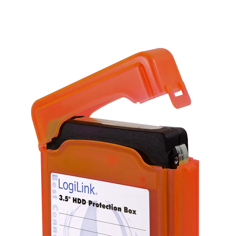 Festplatten Schutz-Box für 3,5" HDDs, orange