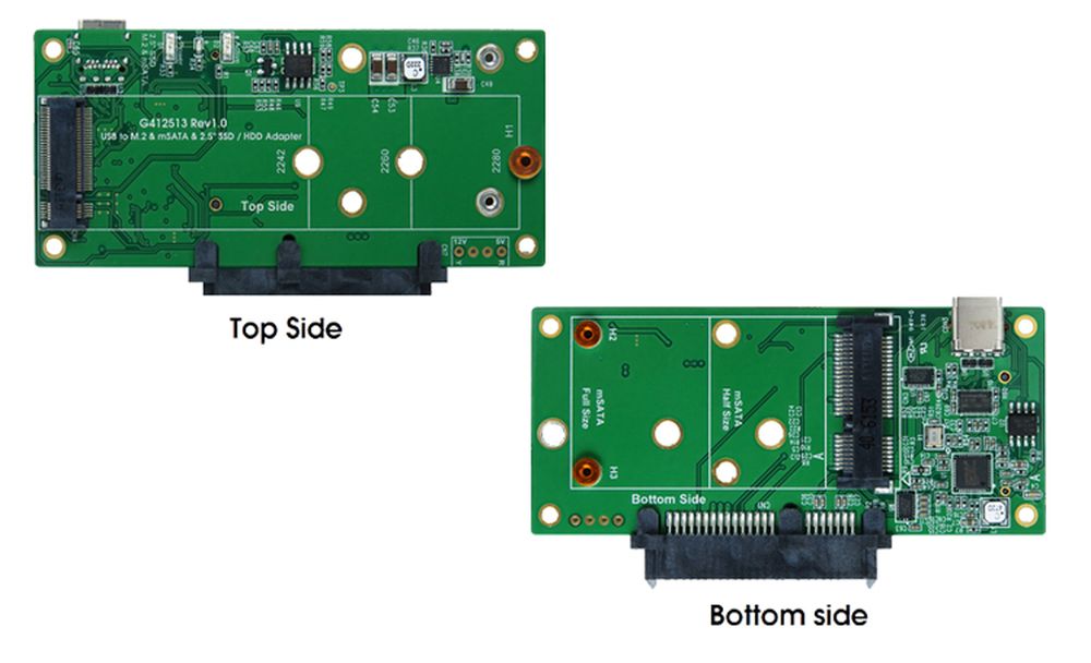 USB 3.1 (Gen.2) Micro-B zu M.2 NFGG & mSATA & SATA3 Karte, E