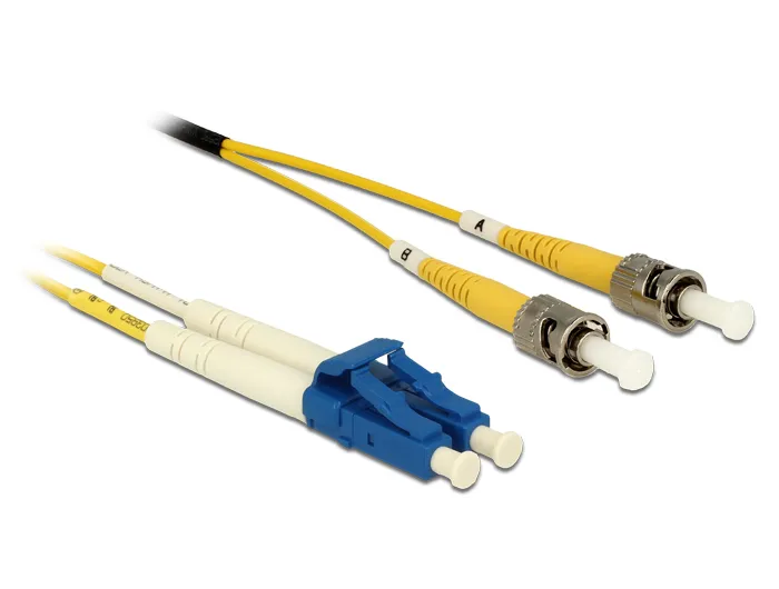Kabel Lichtwellenleiter LC an ST Singlemode OS2, 1m, Delock® [84611]