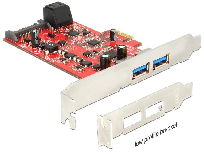 PCI Express Karte an 2 x extern USB 3.0 + 2 x intern SATA 6