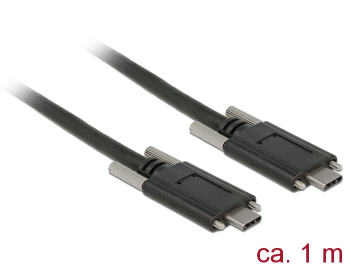 Kabel SuperSpeed USB 10 Gbps (USB 3.1 Gen. 2) USB Type-C™ Stecker an USB Type-C™ Stecker, mit Schrau
