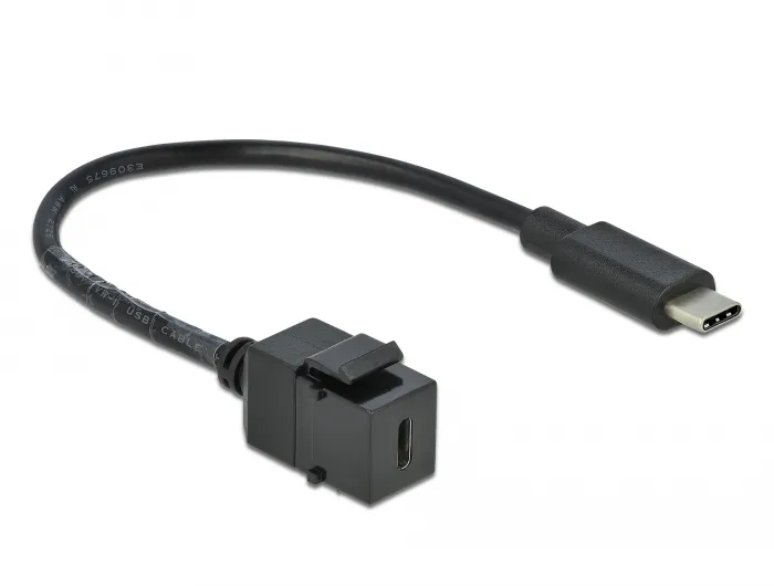 Keystone Modul USB 3.0 C Buchse an USB 3.0 C Stecker mit Kabel, Delock® [86398]