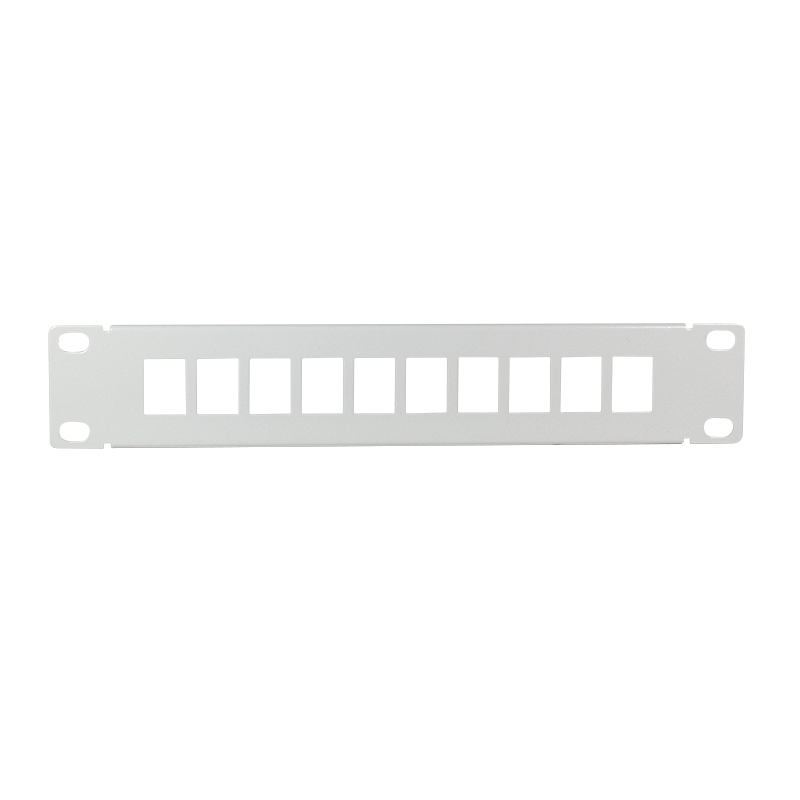 10" Patchpanel für 10 Keystone Module, leer, grau