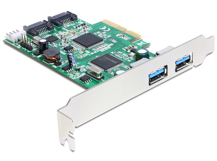 PCI Express Karte mit 2 x extern USB 3.0, 2 x intern SATA 6