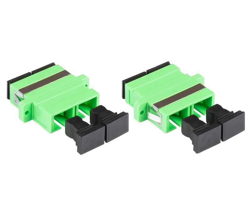 LWL Duplex Kupplung, SC (APC) an SC (APC), OS2, Singlemode, Kunststoffgehäuse mit Flansch, Keramikhü