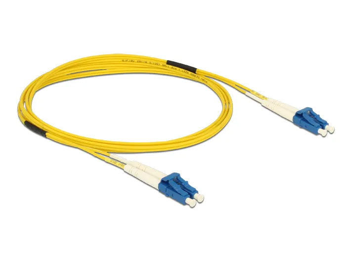 Kabel Lichtwellenleiter LC an LC Singlemode OS2, 2m, Delock® [84606]
