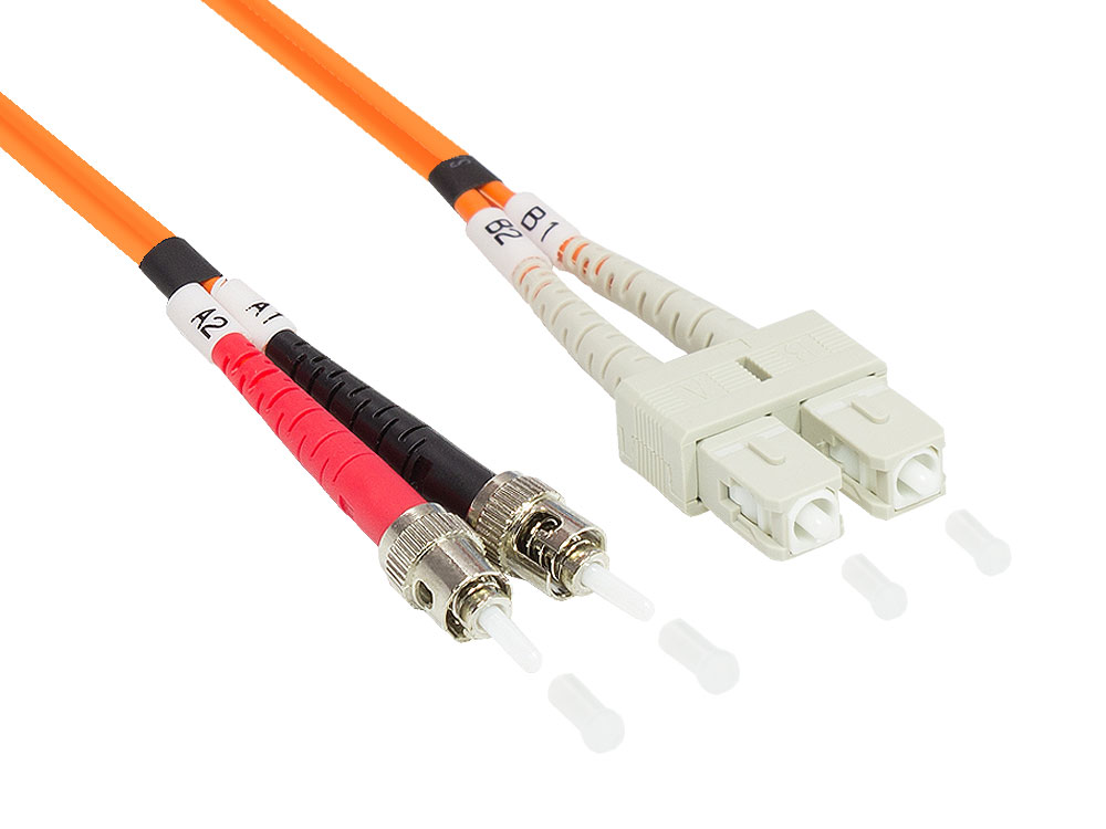 Patchkabel LWL Duplex OM2 (Multimode, 50/125) ST/SC, 0,5m, Good Connections®