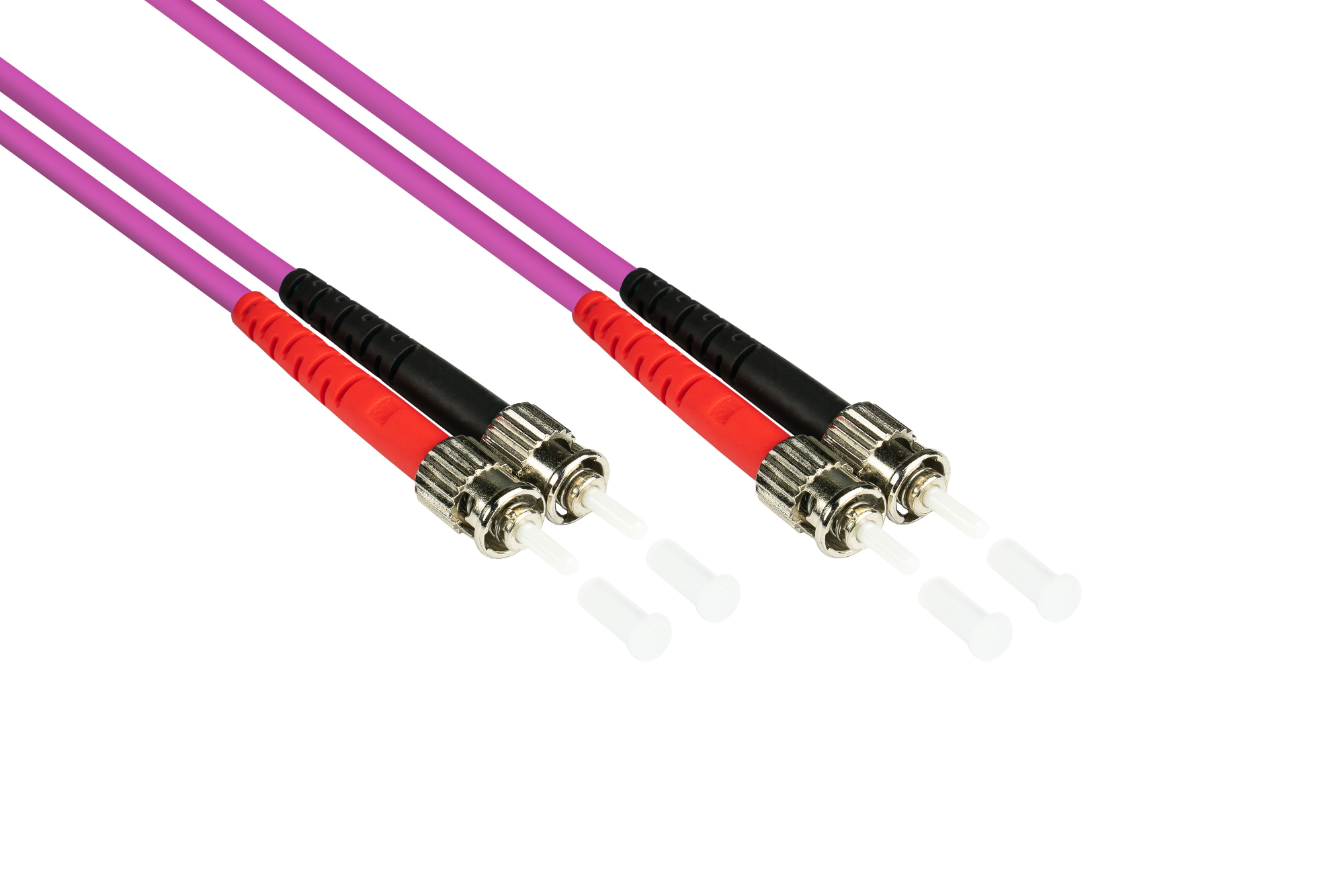 Patchkabel LWL Duplex OM4 (Multimode, 50/125) ST/ST, LSZH, 15m, Good Connections®