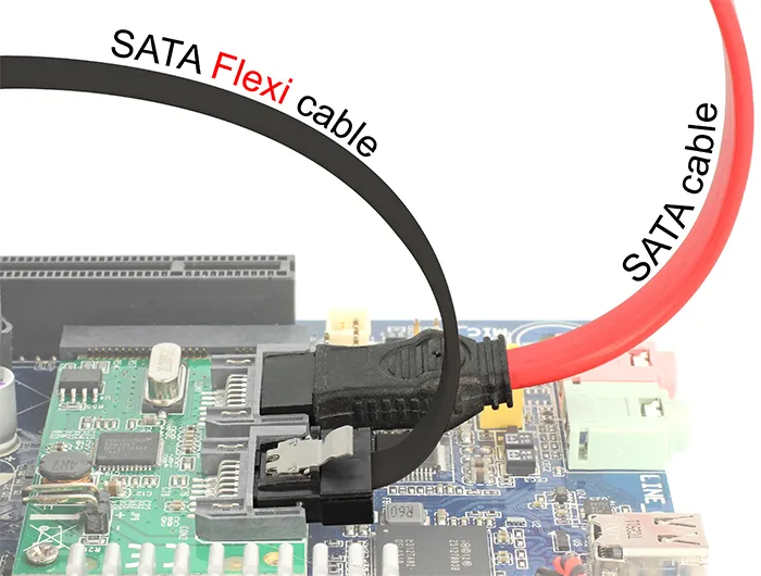 Kabel SATA FLEXI 6 Gb/s 50 cm schwarz Metall, Delock® [83841]