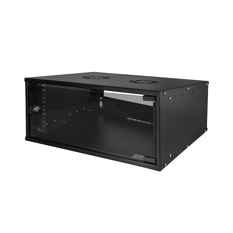 19" Wandschrank ECO, 4 HE, montiert, schwarz