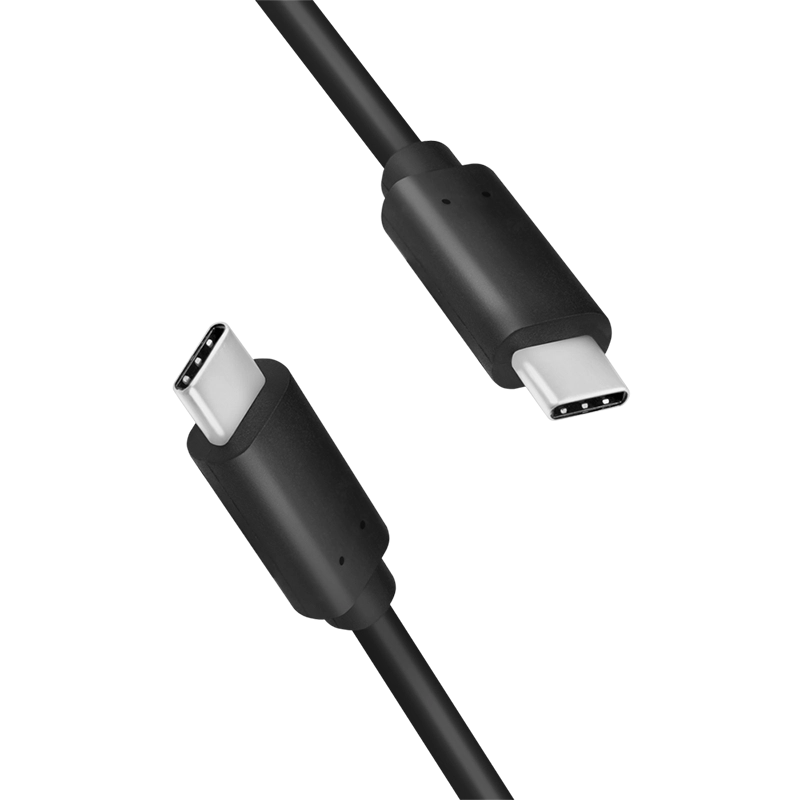 USB 3.2 Gen2 Type-C Kabel, C/M zu C/M, E-mark, PD, 4K/60 Hz, schwarz, 0,5 m