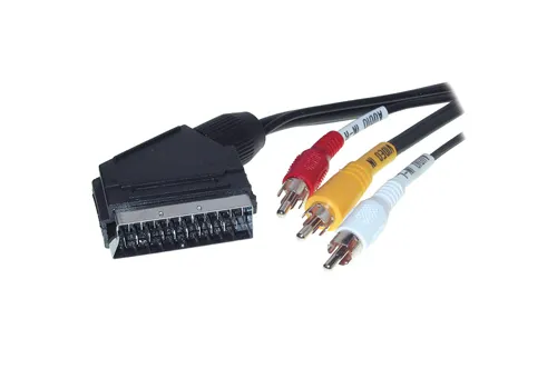 Anschlusskabel Scart Stecker an 3 x Cinch, 2m, Good Connections®