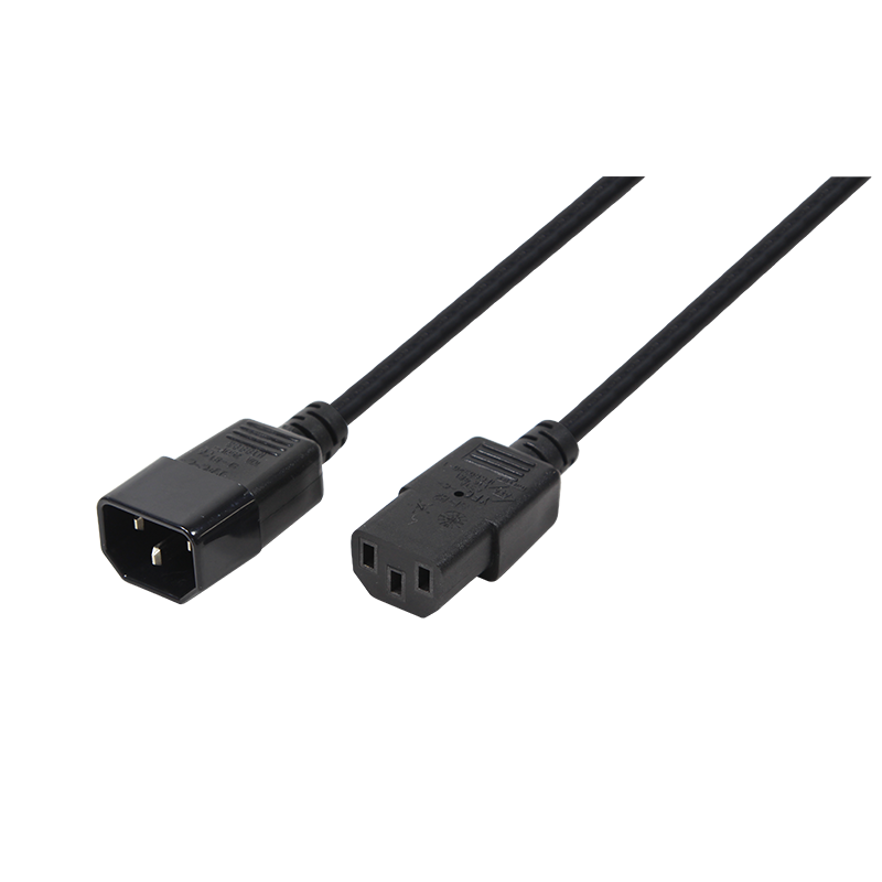 Netzkabelverlängerung, IEC C14 zu IEC C13, schwarz, 1,8 m