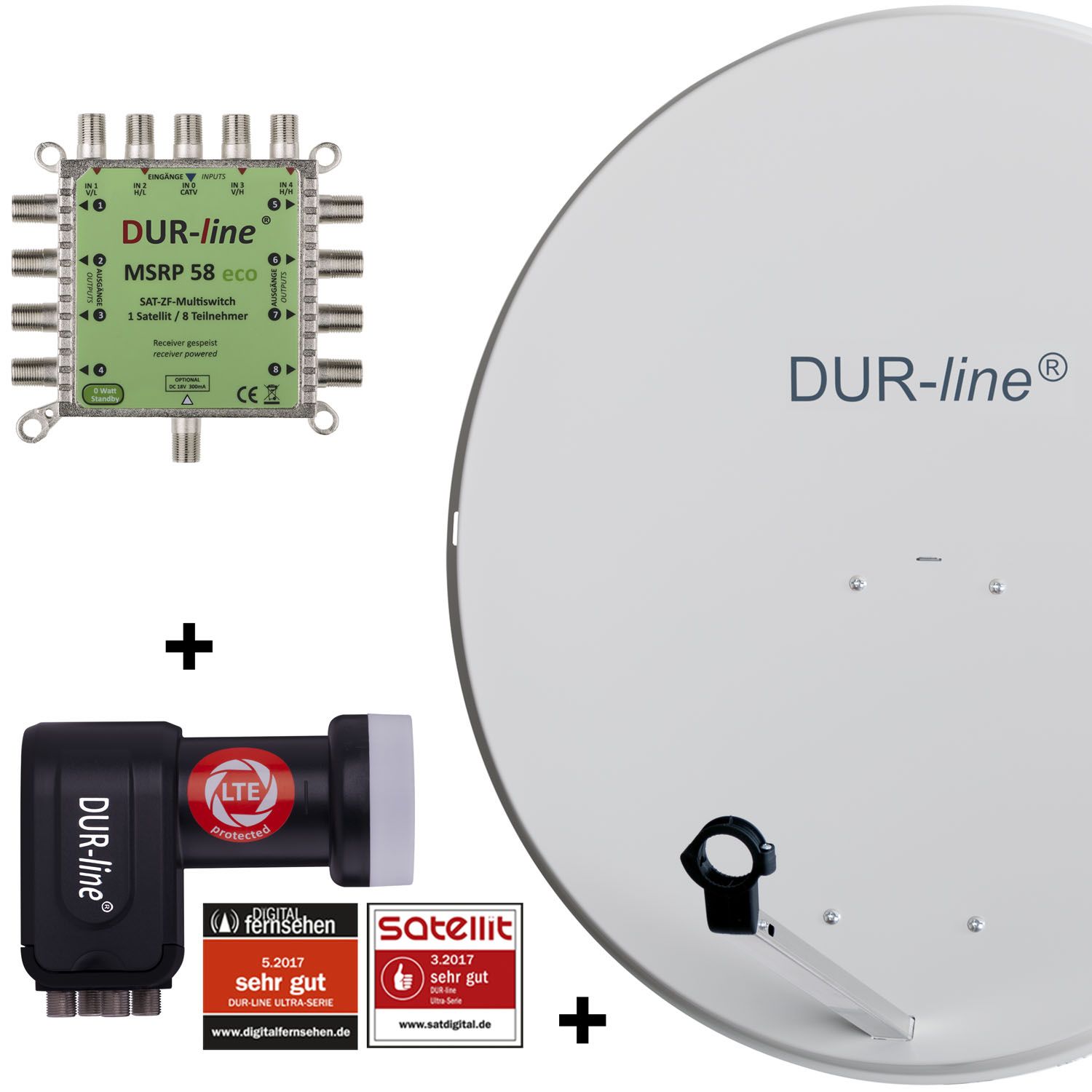 DUR-line MDA 90 G 1S/8T ECO - 8 TN Multischalter Set