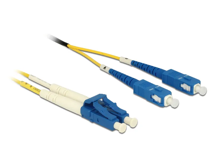 Kabel Lichtwellenleiter LC an SC Singlemode OS2, 1m, Delock® [84609]