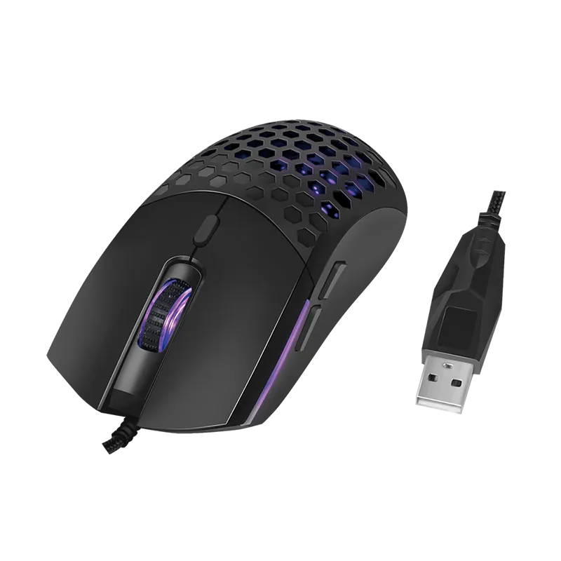 USB-Gaming-Maus, 800/1600/3200/6400 dpi, schwarz