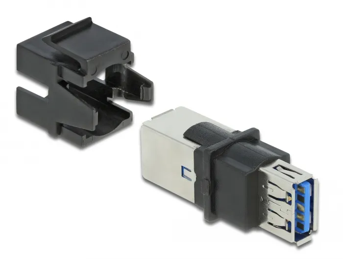 Keystone Modul USB 3.0 A Buchse an USB 3.0 B Buchse schwarz, Delock® [86395]