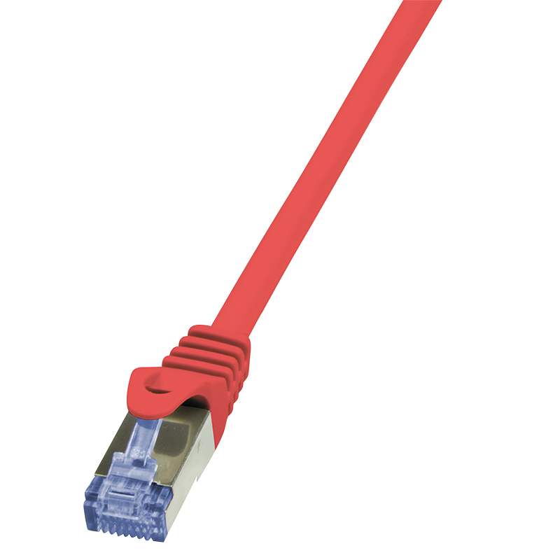 Patchkabel PrimeLine, Cat.6A, S/FTP, rot, 0,25 m