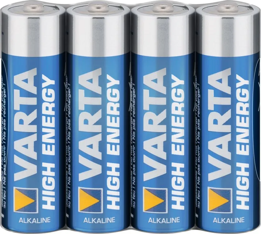 Varta® Batterie, High Energy (Alkaline), LR6 (AA), 1,5V, 4er Pack in Folie