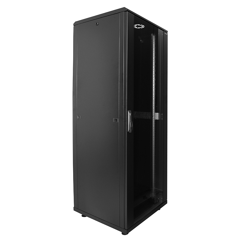 19" Netzwerk Standschrank, 22HE, 800 x 800 mm, schwarz