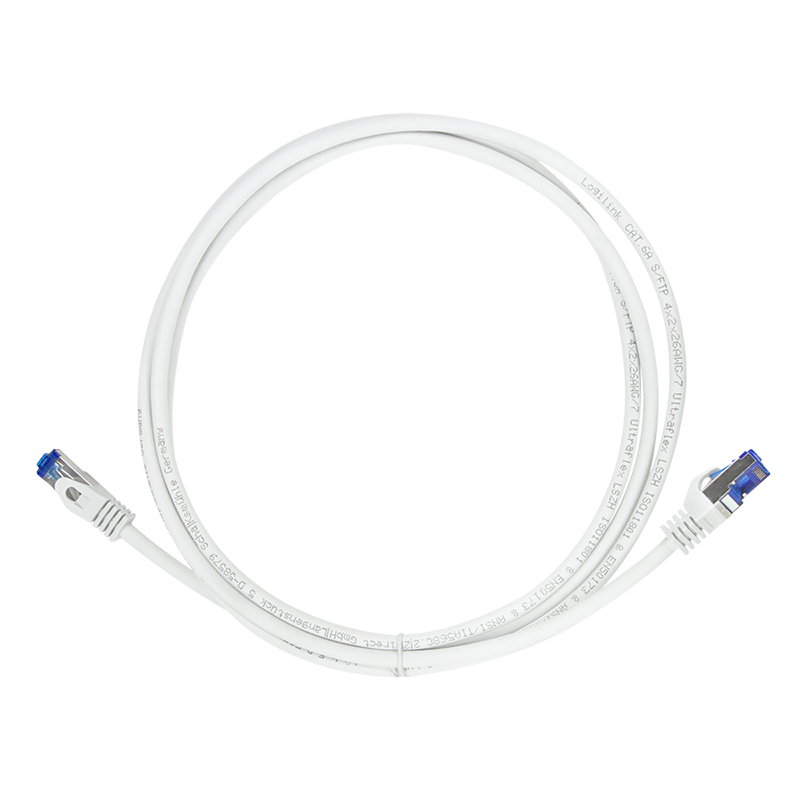 Patchkabel Ultraflex, Cat.6A, S/FTP, weiß, 20 m