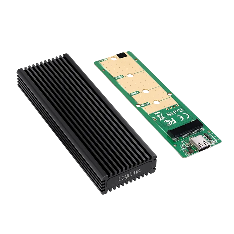 Festplattengehäuse, M.2 PCIe NVMe, USB 3.2 Gen 2