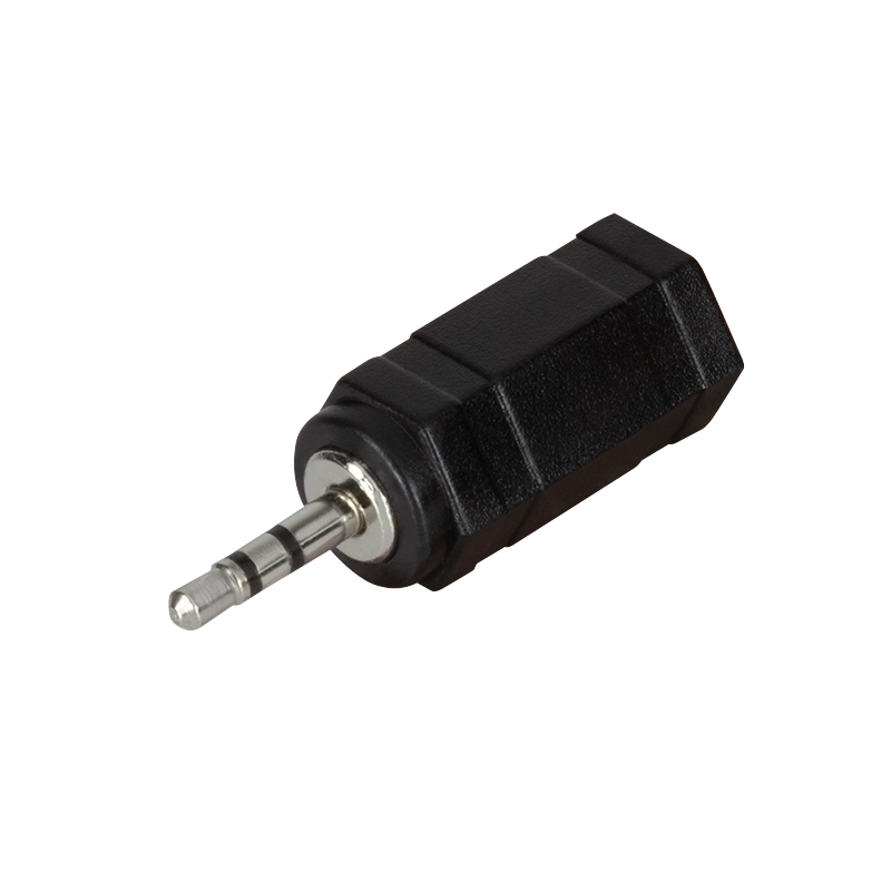 Audio-Adapter, 2,5 mm 3-Pin/M zu 3,5 mm 3-Pin/F, schwarz