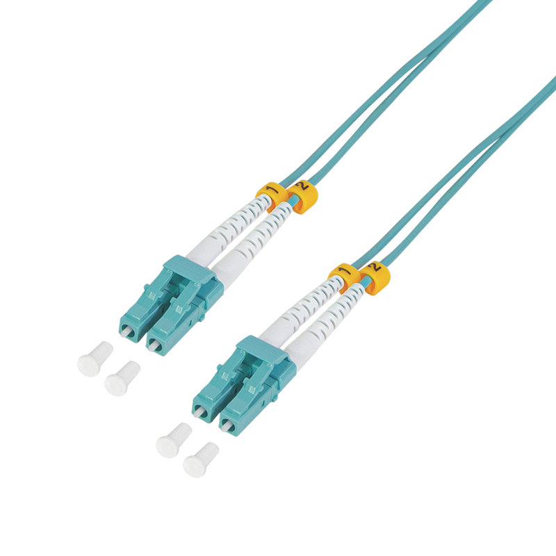 LWL Duplex Patchkabel, OM3, 50/125µ, LC-LC, türkis, 1 m