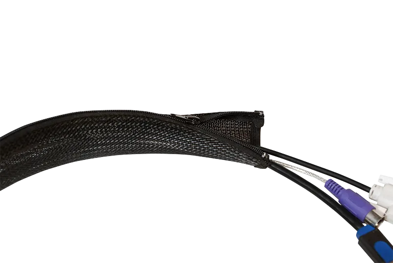 Kabelschlauch mit Reißverschluss, AD: 50 mm, schwarz, 2 m