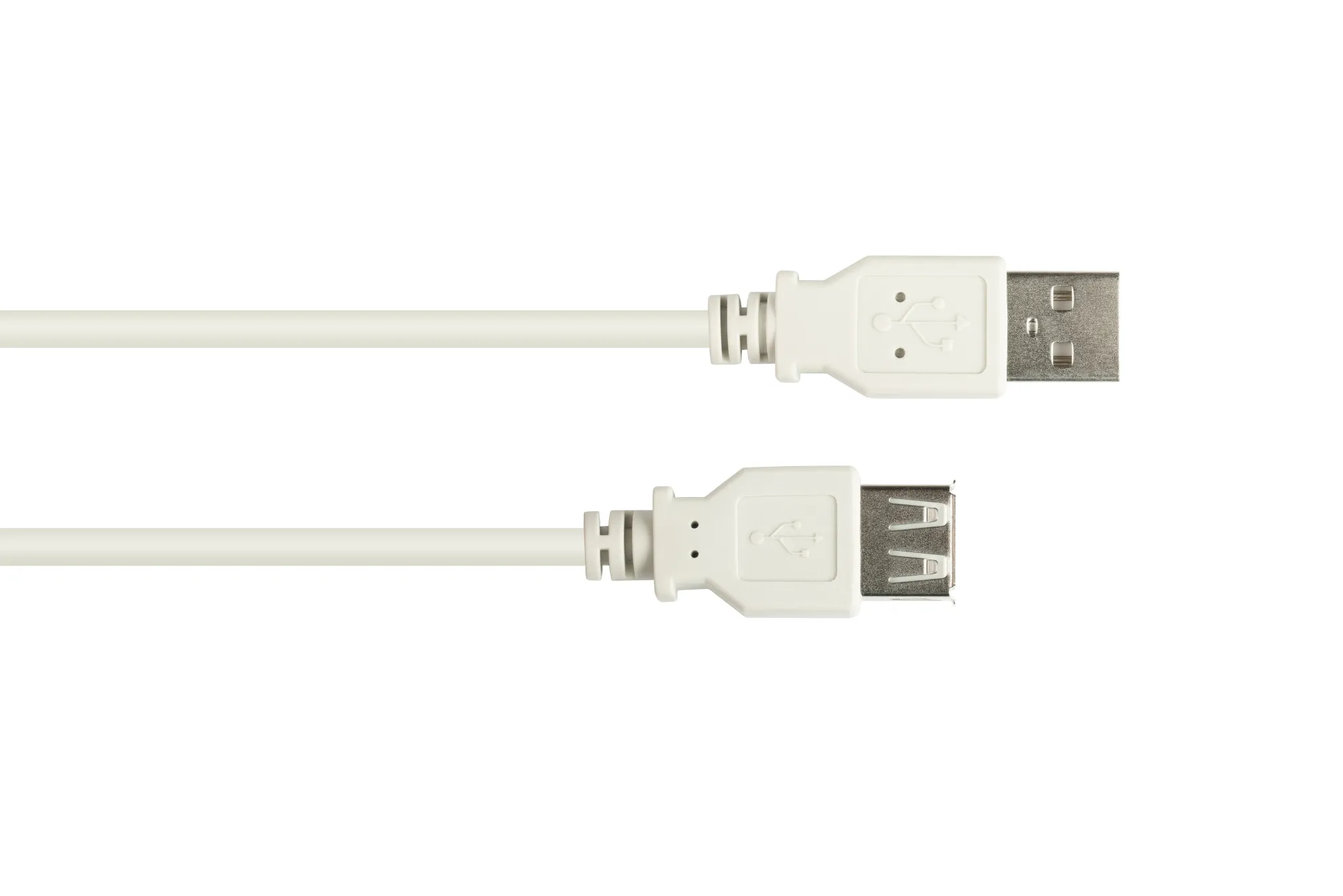 Verlängerungskabel USB 2.0 Stecker A an Buchse A, grau, 1,8m, Good Connections®