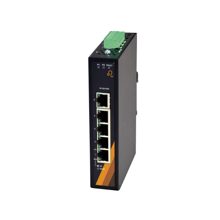 5-Port Industrie Ethernet Switch - 5*10/100/1000Tx, 12-48VDC