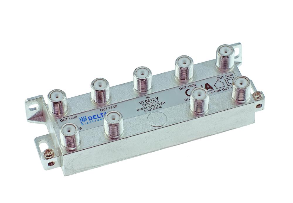 F-Verteiler 8-fach vertikal 5-1218 MHz, DVB-C, Kabelfernsehen F-Verteiler 8-fach vertikal 5-1218 MHz, DVB-C, Kabelfernsehen