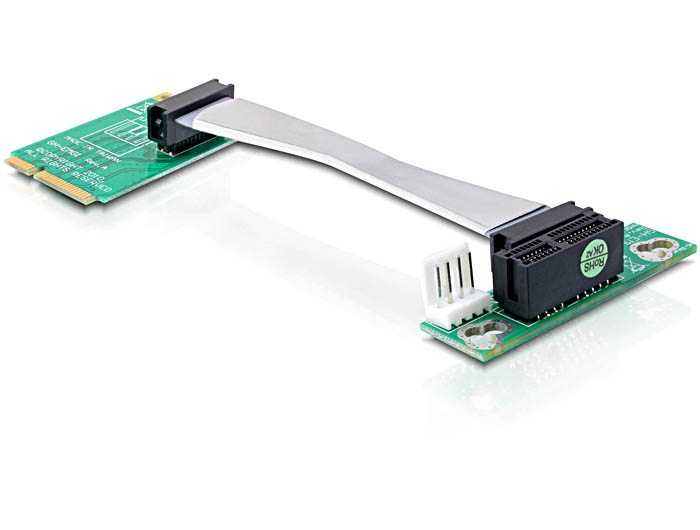 MiniPCIe Riser Karte >PCIe x1 flex, Delock® [41305]