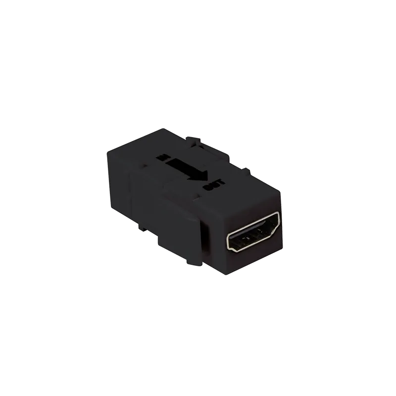 HDMI-Keystone-Verbinder, A/F zu HDMI A/F, 4K/30 Hz, Verstärker, schwarz