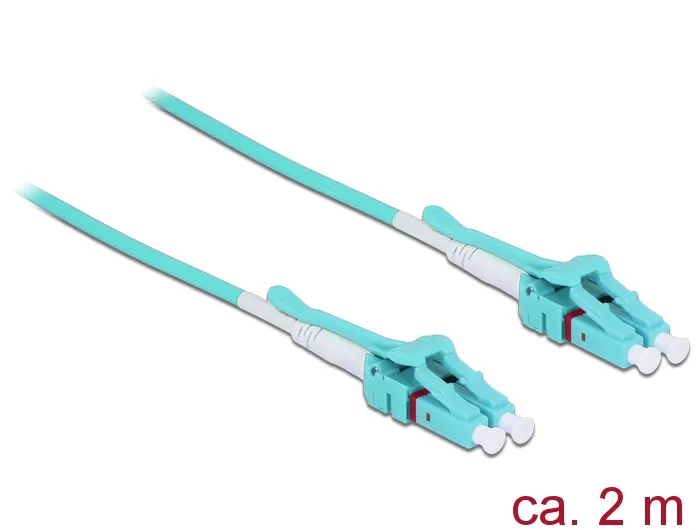 Kabel Lichtwellenleiter LC an LC Multimode OM3, Uniboot, 2m, Delock® [85128]