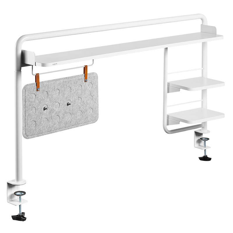 Schreibtischablage zum Klemmen, 1295 x 218 x 757 mm, weiß