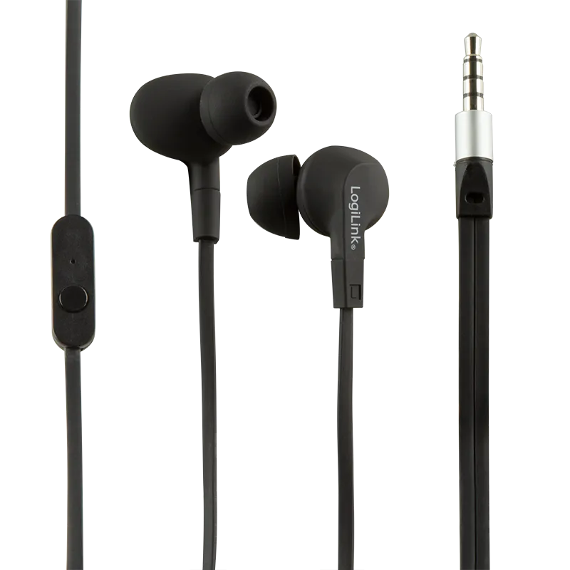 Wassergeschütztes (IPX6) Stereo In-Ear Headset, schwarz