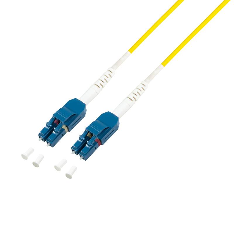 LWL Duplex Patchkabel, OS2, 9/125µ, Uniboot LC-LC, gelb, 1 m