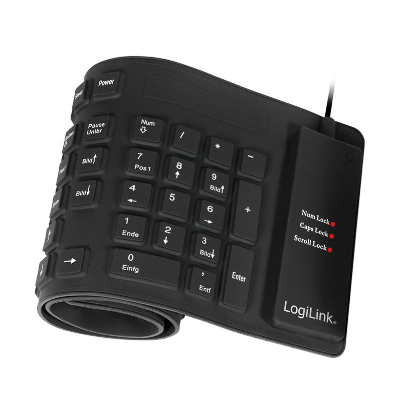 Tastatur Flexibel Wasserfest USB + PS/2, schwarz Tastatur Flexibel Wasserfest USB + PS/2, schwarz