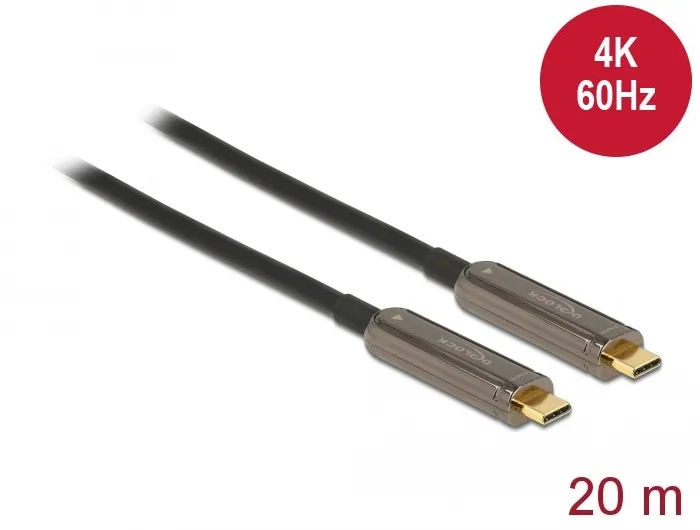 Aktives Optisches USB-C™ Video Kabel 4K 60 Hz 20 m, Delock® [84122]