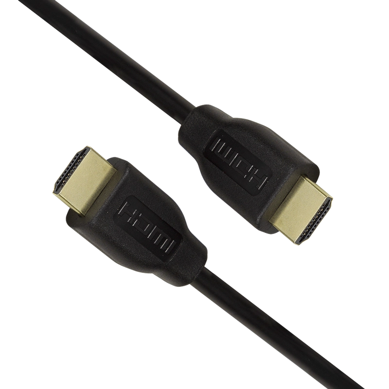 HDMI-Kabel, A/M zu A/M, 4K/30 Hz, schwarz, 1 m