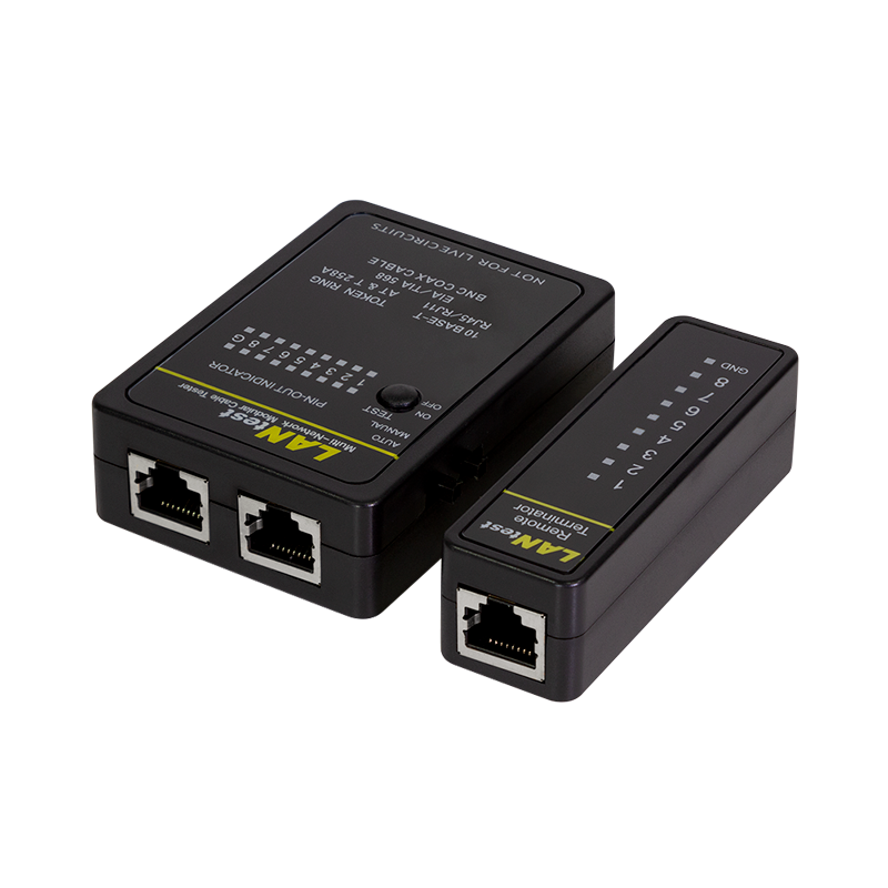 Tester für RJ45-, RJ11- und BNC-Kabel, mit Remote Einheit