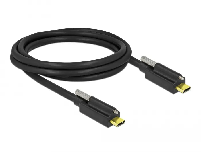 Kabel SuperSpeed USB 10 Gbps (USB 3.2 Gen 2) USB Type-C™ Stecker > USB Type-C™ Stecker mit Schraube