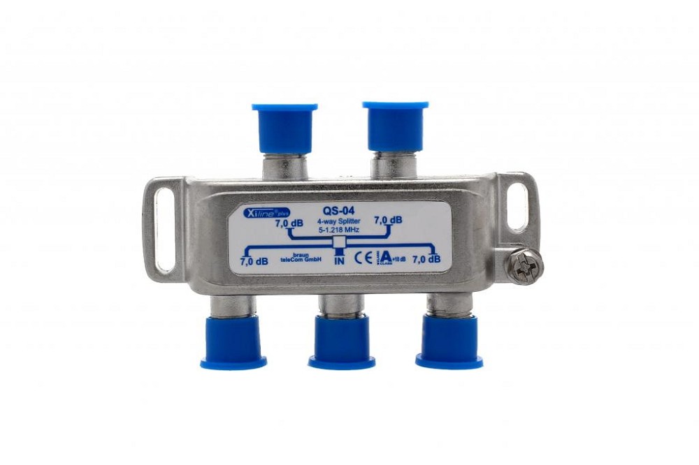 4 fach Verteiler 5 – 1.218 MHz DVB-C, Kabelfernsehen